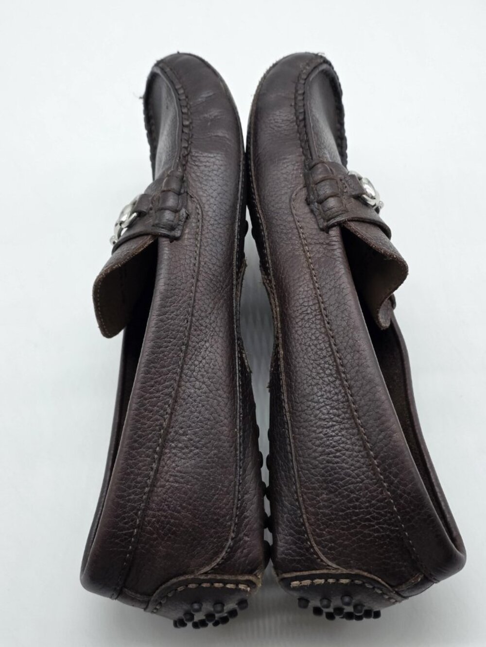 Cole Haan Shoes Mens Size 9.5 Brown Leather Bit Driving Casual Damaged Loafers - Picture 9 of 13